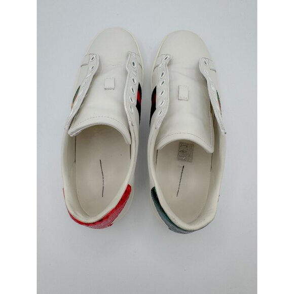 Gucci New Ace Bee Embroidered Sneakers - Picture 7 of 11